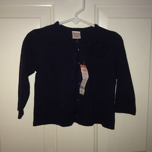 NWT Gymboree baby girl 12-18 mo navy blue sweater